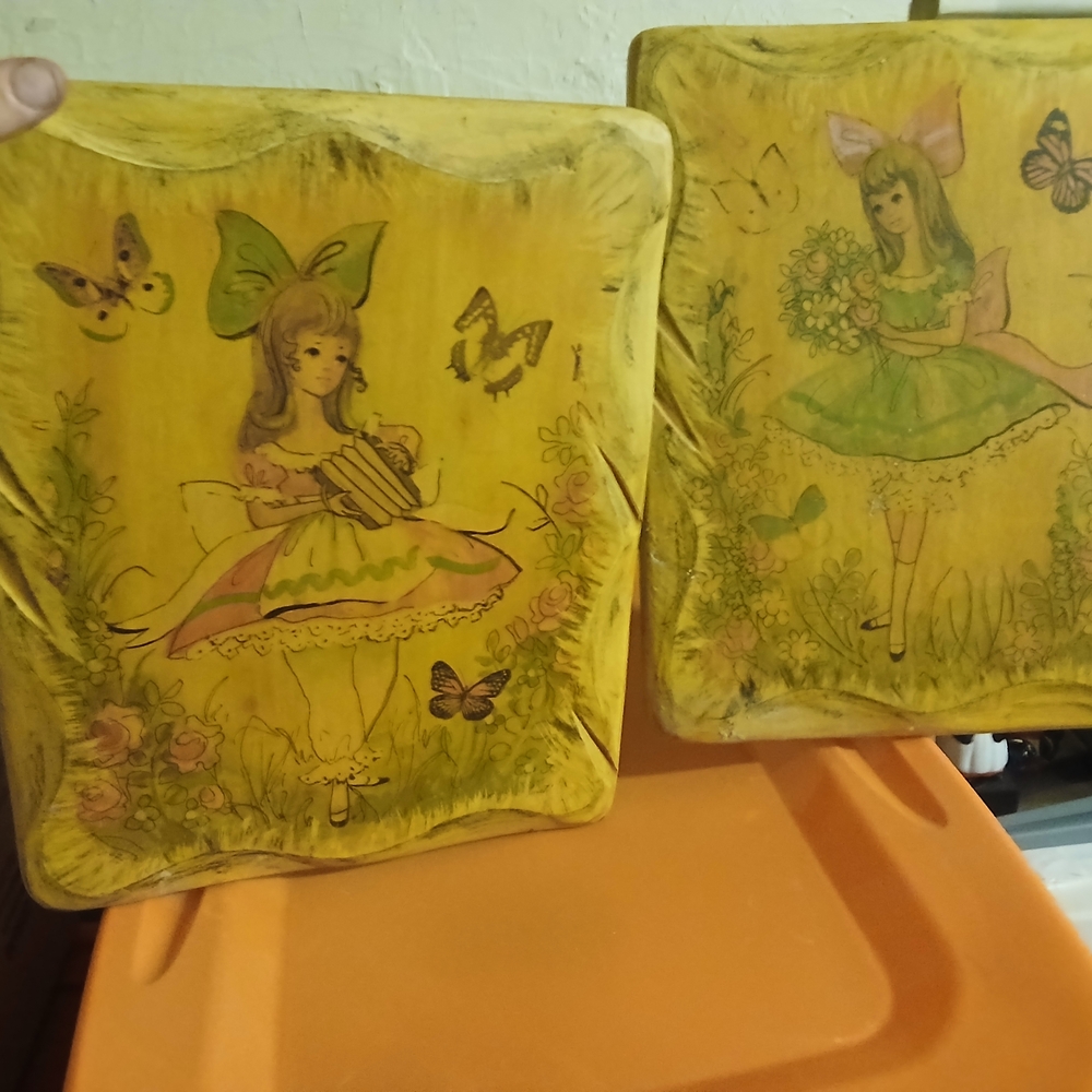 Charming Fairy Tale Wall Art with Green and Pink Accents